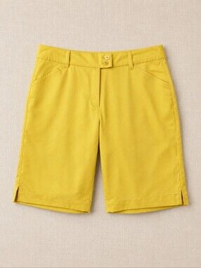 Callaway Golf Yellow Bermuda Shorts Women’s Size 8 Performance Stretch